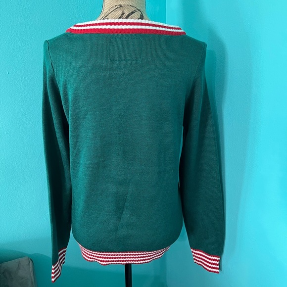 EUC Tipsy Elves Santa Drinking Milk Christmas Long Sleeve Sweater - Picture 4 of 6